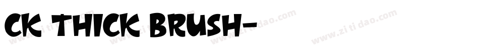 CK Thick Brush字体转换